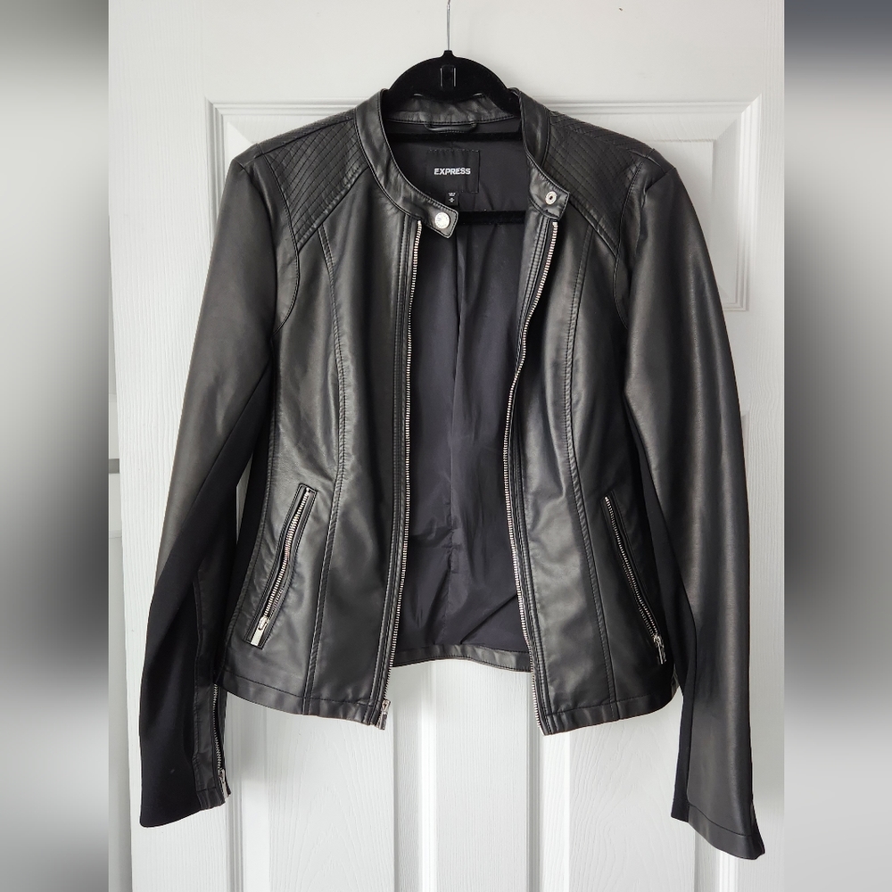 Express Faux Leather Jacket Medium